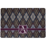 Knit Argyle Dog Food Mat w/ Name and Initial