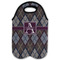 Knit Argyle Double Wine Tote - Flat (new)