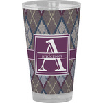 Knit Argyle Pint Glass - Full Color (Personalized)