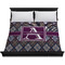 Knit Argyle Duvet Cover - King - On Bed - No Prop