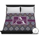 Knit Argyle Duvet Cover - King (Personalized)