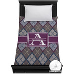 Knit Argyle Duvet Cover - Twin XL (Personalized)