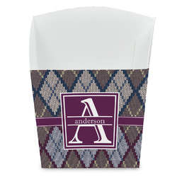 Knit Argyle French Fry Favor Boxes (Personalized)