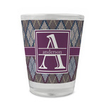 Knit Argyle Glass Shot Glass - 1.5 oz - Single (Personalized)