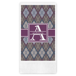 Knit Argyle Guest Napkins - Full Color - Embossed Edge (Personalized)