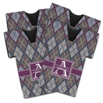 Knit Argyle Jersey Bottle Cooler - Set of 4 (Personalized)