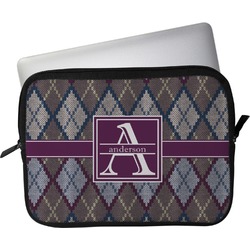 Knit Argyle Laptop Sleeve / Case - 13" (Personalized)
