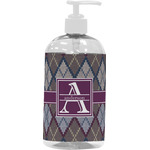 Knit Argyle Plastic Soap / Lotion Dispenser (16 oz - Large - White) (Personalized)