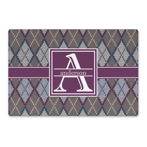 Custom Knit Argyle Large Rectangle Car Magnet (Personalized)