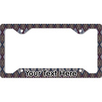 Knit Argyle License Plate Frame - Style C (Personalized)