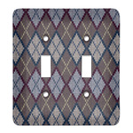 Knit Argyle Light Switch Cover (2 Toggle Plate)