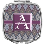 Knit Argyle Compact Makeup Mirror (Personalized)