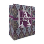 Knit Argyle Medium Gift Bag (Personalized)