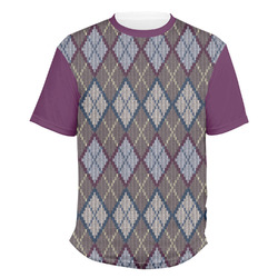 Knit Argyle Men's Crew T-Shirt - Medium