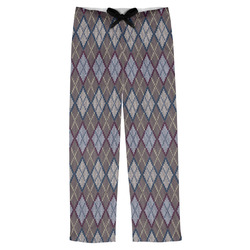 Knit Argyle Mens Pajama Pants - M