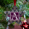 Knit Argyle Metal Star Ornament - Lifestyle