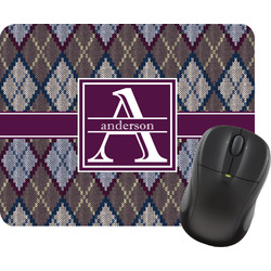 Knit Argyle Rectangular Mouse Pad (Personalized)
