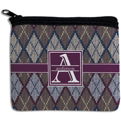 Knit Argyle Rectangular Coin Purse (Personalized)