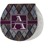 Knit Argyle Burp Pad - Velour w/ Name and Initial