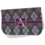 Knit Argyle Burp Cloth - Fleece w/ Name and Initial