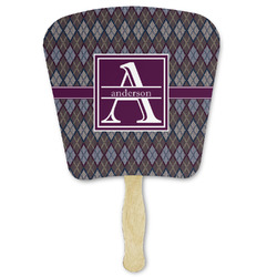 Knit Argyle Paper Fan (Personalized)