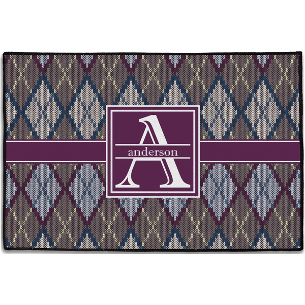 Custom Knit Argyle Door Mat - 36"x24" (Personalized)