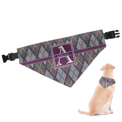 Knit Argyle Dog Bandana - Large (Personalized)