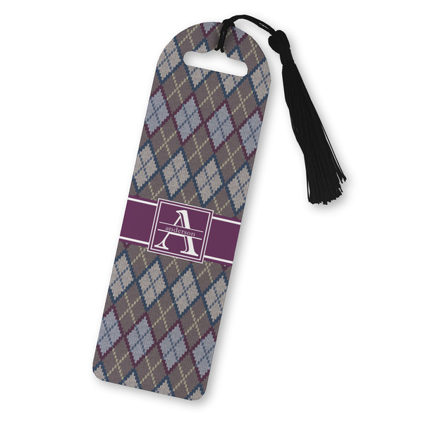 Custom Knit Argyle Plastic Bookmark (Personalized)