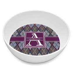 Knit Argyle Melamine Bowl - 8 oz (Personalized)