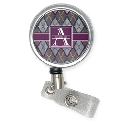 Knit Argyle Retractable Badge Reel (Personalized)