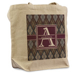 Knit Argyle Reusable Cotton Grocery Bag (Personalized)