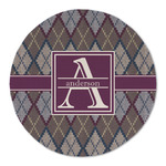 Knit Argyle Round Linen Placemat - Single Sided (Personalized)