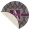 Knit Argyle Round Linen Placemats - Front (folded corner single sided)