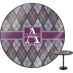 Knit Argyle Round Table - 24" (Personalized)