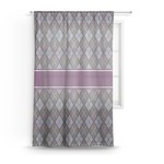 Knit Argyle Sheer Curtain