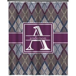 Knit Argyle Extra Long Shower Curtain - 70"x84" (Personalized)