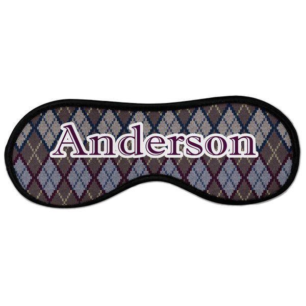 Custom Knit Argyle Sleeping Eye Masks - Large (Personalized)