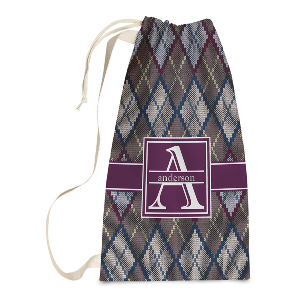 Custom Knit Argyle Laundry Bags - Small (Personalized)