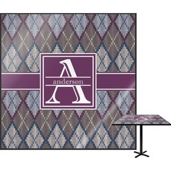 Knit Argyle Square Table Top - 24" (Personalized)