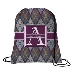 Knit Argyle Drawstring Backpack - Small (Personalized)