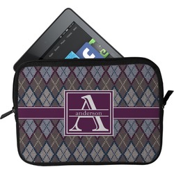 Knit Argyle Tablet Case / Sleeve - Small (Personalized)