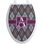 Knit Argyle Toilet Seat Decal - Elongated (Personalized)