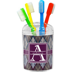 Knit Argyle Toothbrush Holder (Personalized)