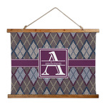 Knit Argyle Wall Hanging Tapestry - Wide (Personalized)