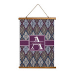 Knit Argyle Wall Hanging Tapestry (Personalized)