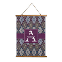 Knit Argyle Wall Hanging Tapestry (Personalized)