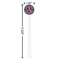 Knit Argyle White Plastic 5.5" Stir Stick - Round - Dimensions