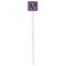 Knit Argyle White Plastic Stir Stick - Double Sided - Square - Single Stick