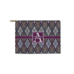 Knit Argyle Zipper Pouch - Small - 8.5"x6" (Personalized)