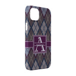 Knit Argyle iPhone Case - Plastic - iPhone 14 (Personalized)